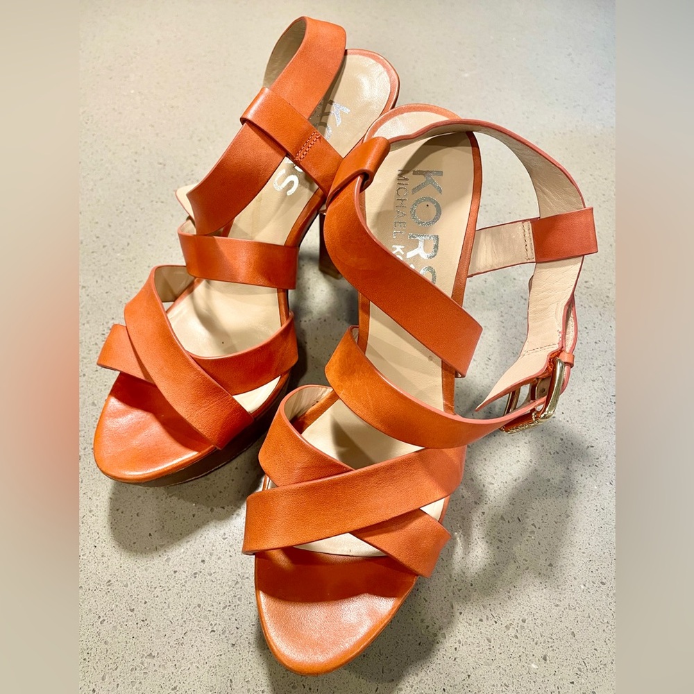 Michael Kors Strappy Orange Sandals